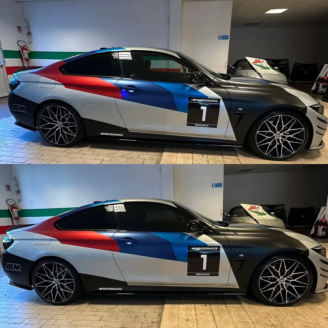 BMW M4 — profilo — Wrapping — vista laterale